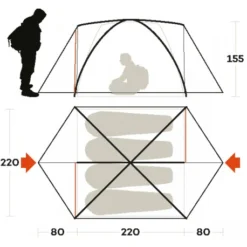 Tenda Ferrino Lhotse 4 -Ferrino tenda ferrino lhotse 4 quattro stagioni campo base isolamento termico aereazione comfort robustezza 3