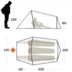 Ferrino -Ferrino tenda ferrino sling 3 compatta climi miti tre 3 stagioni trail running bicicletta 1